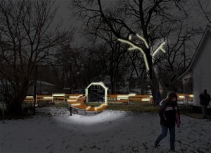 Wiley McDowell and Design 99, Talking Fence, 2009. © Gina Reichert and Mitch Cope