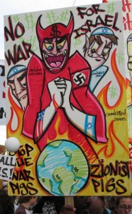 Poster held by a protester at an anti-war rally in San Francisco on February 16, 2003. © zombie | zombietime.com