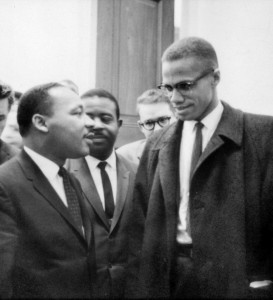 Martin Luther King, Jr. and Malcolm X meet before a press conference. Both men had come to hear the Senate debate on the Civil Rights Act of 1964. This was the only time the two men ever met; their meeting lasted only one minute. © Marion S. Trikosko | Library of Congress