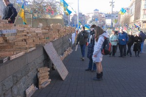 Boards with names of cities which residents took part in EuroMaidan protests, Kiev, Dec. 26, 2013 © spoilt.exile | Flickr