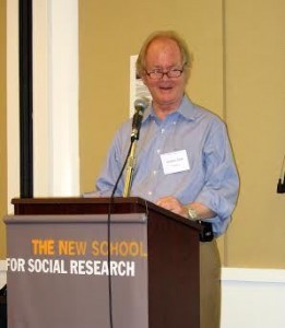 Jonathan Schell lecturing at The New School for Social Research © The New School