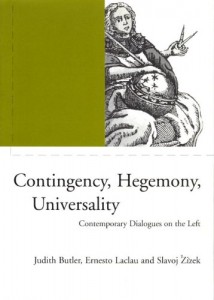 Book cover of Contingency, Hegemony, Universality by Ernesto Laclau, Slavoj Žižek and Judith Butler © 2000 Verso | Amazon.com