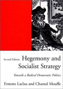 Book cover of Hegemony and Socialist Strategy: Towards a Radical Democratic Politics 2nd edition by Ernesto Laclau and Chantal Mouffe © 2001 Verso | Amazon.com