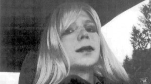 Chelsea Manning posing in a wig and lipstick © Chelsea Manning | U. S. Army Records Management and Declassification Agency