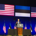 Obama Channels Reagan in Estonia