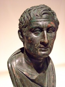 Bust of Menander Roman Bronze 1-25 CE © Mary Harrsch | Flickr