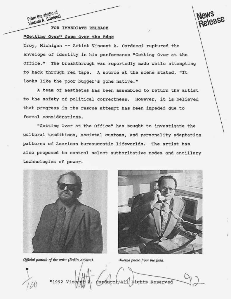 "'Getting Over' Goes Over the Edge" (1992) © Vince Carducci