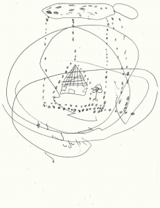 Christmas Drawing for Obama from Dilley | Posted with permission from CARA Pro Bono Family Detention Project