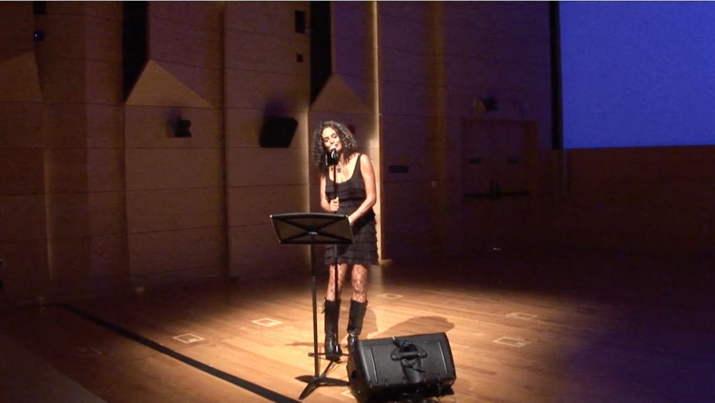 Screenshot from #PurpleReigns Video, 2016 © The New School