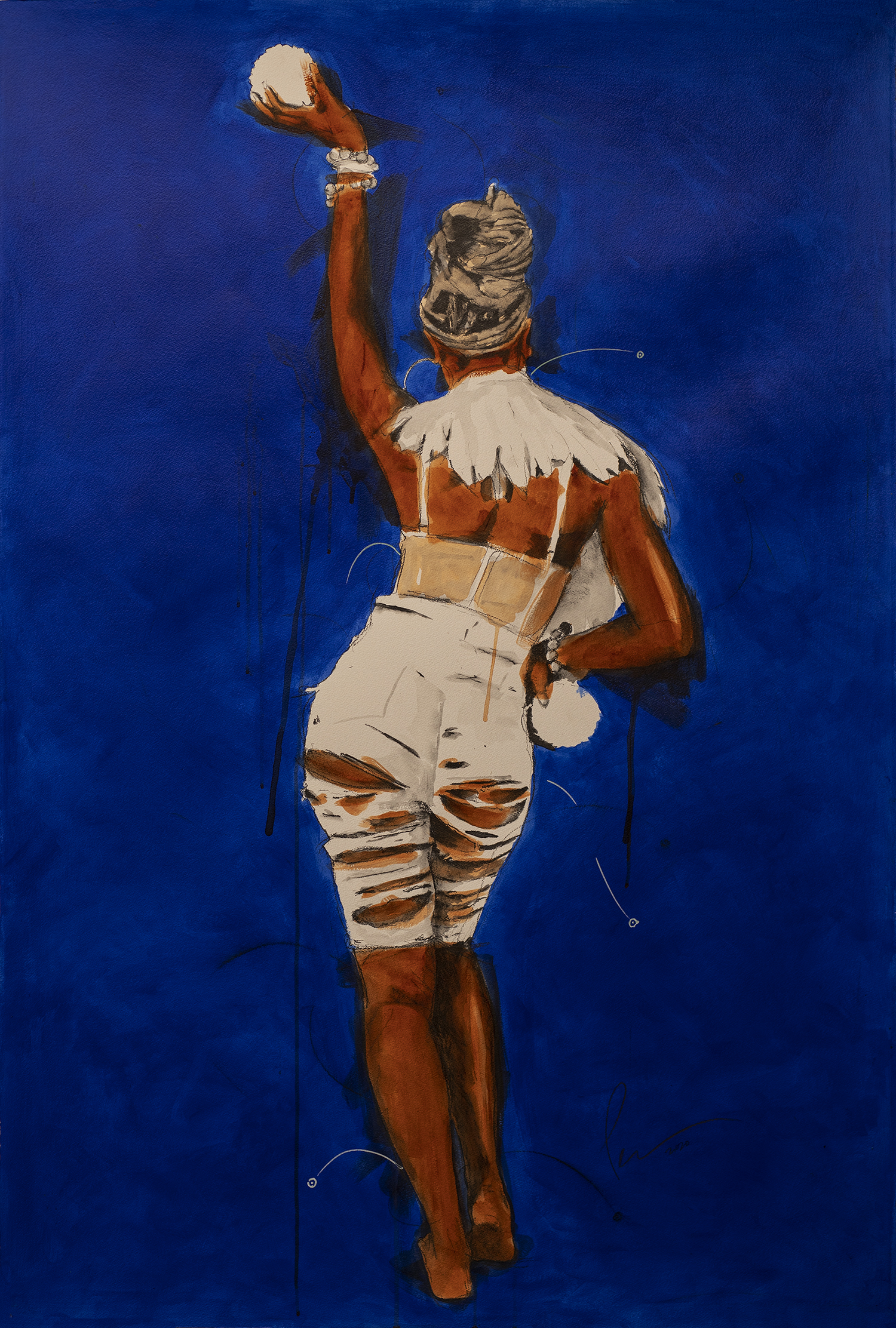Image credit: AYELALA bka LAL by Dr. Fahamu Pecou (2020), Collection: Trapademia III: 7 African Powers, Graphite and Acrylic on Arches 300# CP.