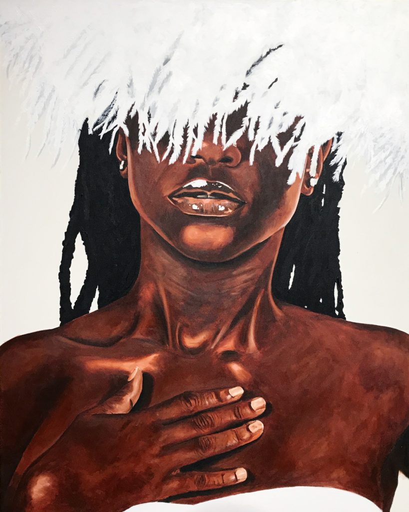 Image credit: Omo by Dr. Fahamu Pecou (2017), Acrylic on Canvas.