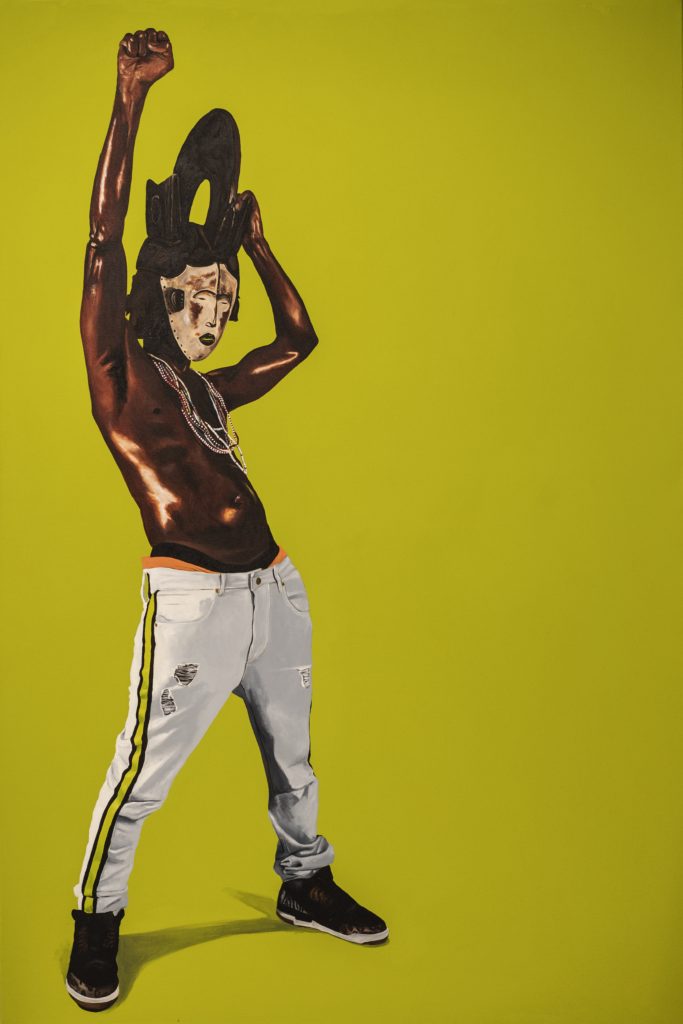 Image credit: Onire the General by Dr. Fahamu Pecou (2020), Collection: Trapademia III: 7 African Powers, Acrylic on Canvas.