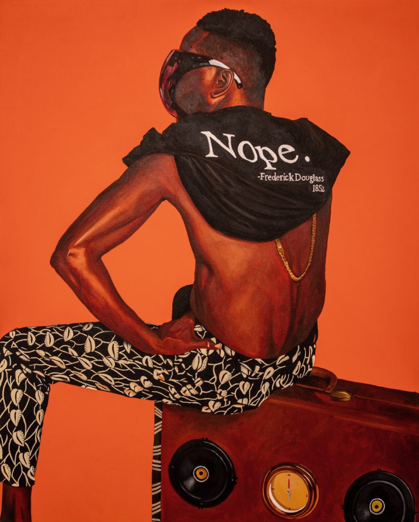 Image credit: Declaration of Independence by Dr. Fahamu Pecou (2021), Acrylic on Canvas.