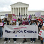 Young Women Rally for Abortion outside Supreme Court
