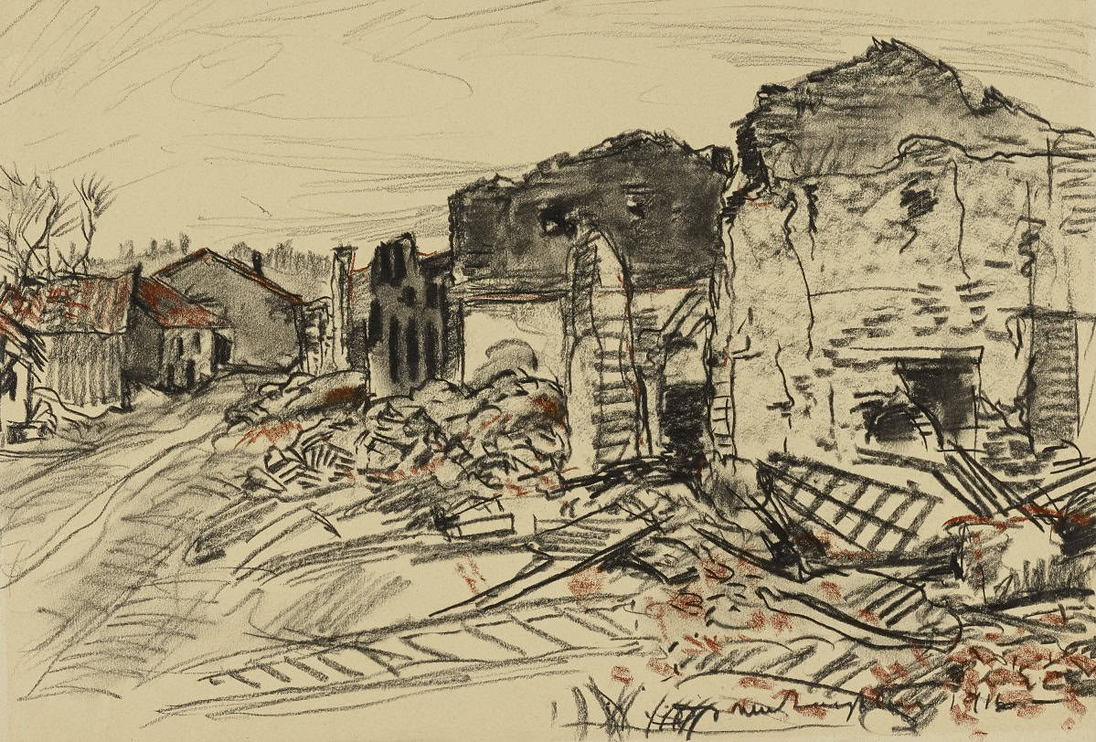 Feature image credit: “Destroyed Village, War Front” (1974) | Donald Shaw MacLaughlan / Smithsonian American Art Museum / CC0