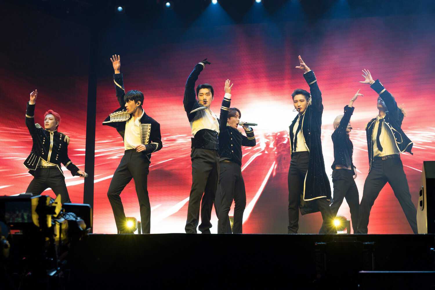 K-Pop group Ateez on stage