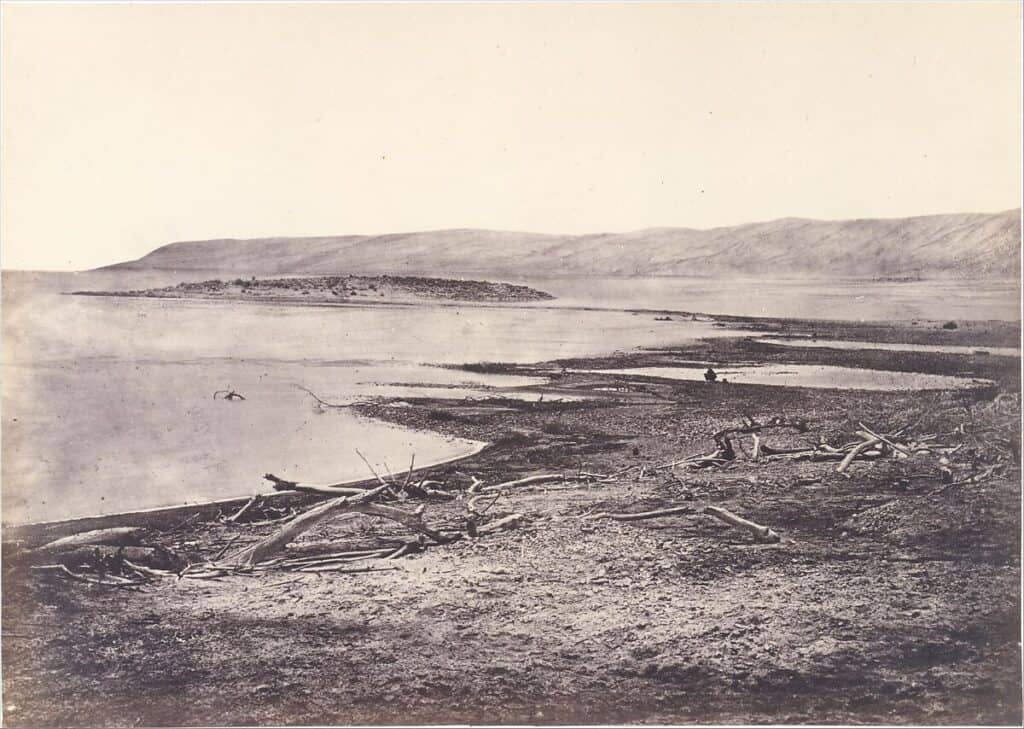 Black-and-white photograph of Sinai and Palestine